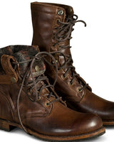 Women’s Lace-Up Ankle Boots with Fold-Over Cuff-Footwear for women-CaldwellVoss