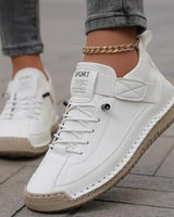 Women’s Lace-Up Low-Top Sneakers with Side Strap-Footwear for women-CaldwellVoss