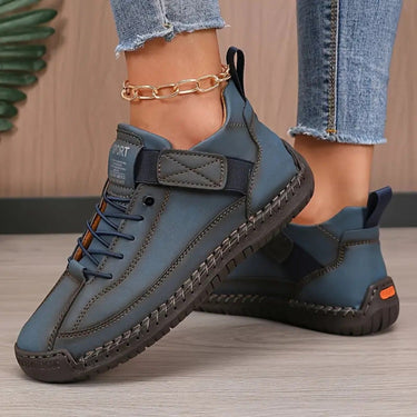 Women’s Lace-Up Low-Top Sneakers with Side Strap-Footwear for women-CaldwellVoss