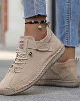 Women’s Lace-Up Low-Top Sneakers with Side Strap-Footwear for women-CaldwellVoss