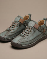 Women’s Lace-Up Low-Top Sneakers with Side Strap-Footwear for women-CaldwellVoss