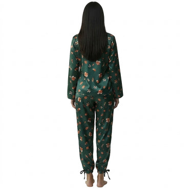 Women’s Leopard Print Button Down Pajama Set-Pajama for women-CaldwellVoss