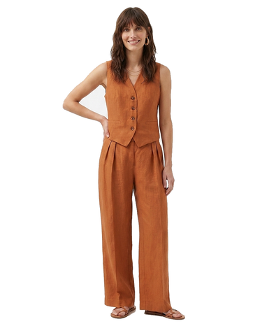 Women’s Linen Vest and Wide Leg Trousers-Sets for women-CaldwellVoss