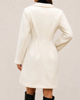 Women’s Long Sleeve Lapel Coat with Button Closure-Jacket for women-CaldwellVoss
