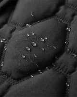 Women’s Longline Hooded Puffer Coat with Geometric Quilting-Coats for women-CaldwellVoss