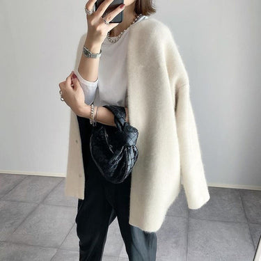 Women’s Longline Knit Cardigan with Snap Closures-Cardigan for women-CaldwellVoss