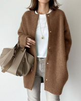 Women’s Longline Knit Cardigan with Snap Closures-Cardigan for women-CaldwellVoss