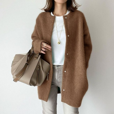 Women’s Longline Knit Cardigan with Snap Closures-Cardigan for women-CaldwellVoss