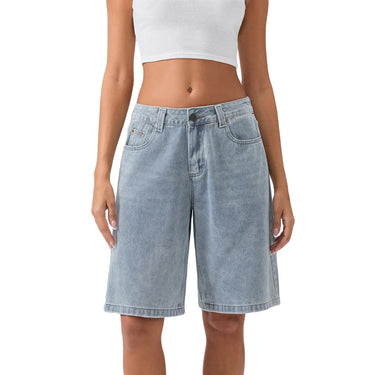 Women's Low Rise Denim Jean Shorts-Shorts for women-CaldwellVoss
