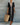 Women's Maxi Button-Down Shirt Dress Black