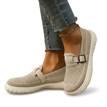 Women’s Mesh Mary Jane Slip-On Flats-Footwear for women-CaldwellVoss