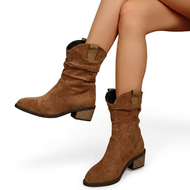 Women’s Mid-Calf Slouchy Western Boots-Footwear for women-CaldwellVoss