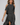Women’s Midi Dress with Asymmetric Hem Black
