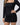 Women’s Off-Shoulder Mini Dress with Long Sleeves and Ruched Panels-Mini Dress-CaldwellVoss