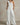 Women’s One-Shoulder Flower Top and Wide-Leg Pants Set White