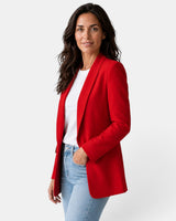 Women’s Open Front Blazer with Flap Pockets-Blazer for women-CaldwellVoss