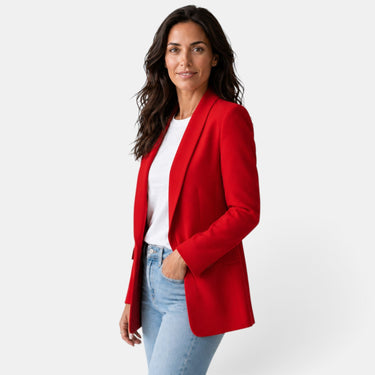 Women’s Open Front Blazer with Flap Pockets-Blazer for women-CaldwellVoss