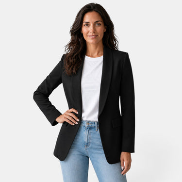 Women’s Open Front Blazer with Flap Pockets-Blazer for women-CaldwellVoss
