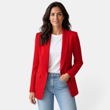Women’s Open Front Blazer with Flap Pockets-Blazer for women-CaldwellVoss