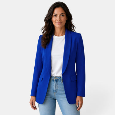 Women’s Open Front Blazer with Flap Pockets-Blazer for women-CaldwellVoss