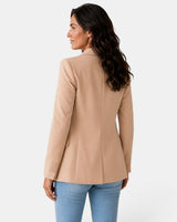 Women’s Open Front Blazer with Flap Pockets-Blazer for women-CaldwellVoss