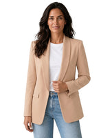 Women’s Open Front Blazer with Flap Pockets-Blazer for women-CaldwellVoss