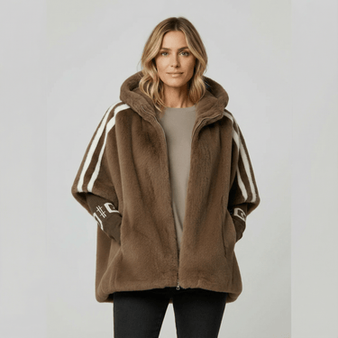 Women’s Oversized Faux Fur Hooded Jacket-Jacket for women-CaldwellVoss