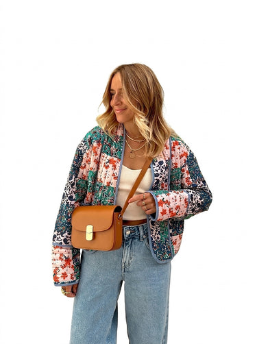 Women’s Patchwork Quilted Jacket-Jacket for women-CaldwellVoss