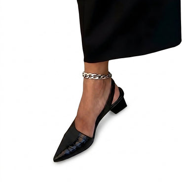 Women’s Pointed Toe Slingback Block Heels-Footwear for women-CaldwellVoss