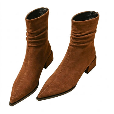 Women’s Pointed Toe Slouchy Ankle Boots-Footwear for women-CaldwellVoss