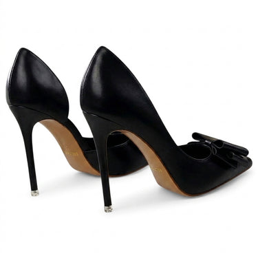 Women’s Pointed Toe Stiletto Pumps with Bow Detail-Footwear for women-CaldwellVoss