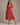 Women's Polka Dot Smocked Midi Dress Coral Red