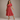 Women's Polka Dot Smocked Midi Dress Coral Red