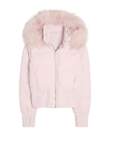 Women’s Puffer Jacket with Faux Fur Hood-Jacket for women-CaldwellVoss