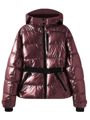 Women’s Quilted Puffer Jacket with Belt and Hood-Jacket for women-CaldwellVoss