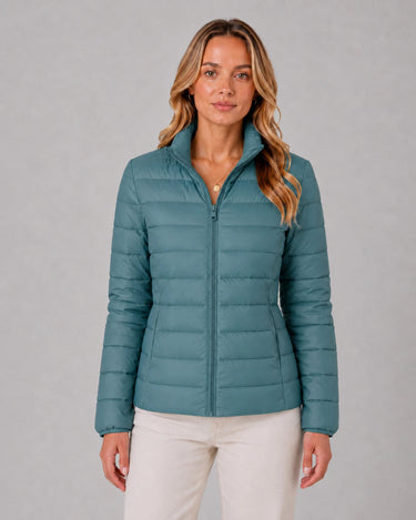 Women’s Quilted Puffer Jacket with Stand Collar-Jacket for women-CaldwellVoss