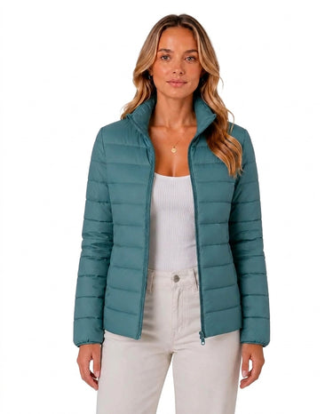 Women’s Quilted Puffer Jacket with Stand Collar-Jacket for women-CaldwellVoss