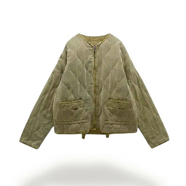 Women’s Quilted Zip-Up Jacket with Patch Pockets-Jacket for women-CaldwellVoss