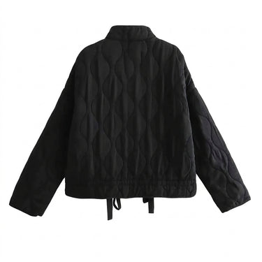 Women’s Quilted Zip-Up Jacket with Patch Pockets-Jacket for women-CaldwellVoss