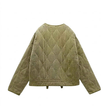 Women’s Quilted Zip-Up Jacket with Patch Pockets-Jacket for women-CaldwellVoss
