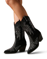 Women’s Rhinestone Embellished Western Boots-Footwear for women-CaldwellVoss