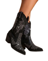 Women’s Rhinestone Embellished Western Boots-Footwear for women-CaldwellVoss