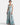 Women's Sleeveless Floral Print V-Neck Maxi Dress Light Blue