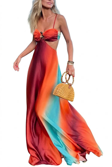 Women’s Sleeveless Maxi Dress with Cutout Detail-Maxi dresses-CaldwellVoss
