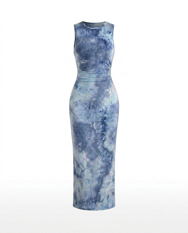 Women’s Sleeveless Tie-Dye Maxi Dress-Maxi Dress-CaldwellVoss