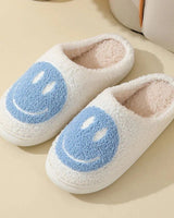 Women’s Smiley Face Fuzzy Slippers-Footwear for women-CaldwellVoss