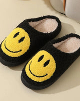 Women’s Smiley Face Fuzzy Slippers-Footwear for women-CaldwellVoss