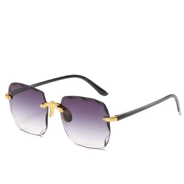 Women’s Square Rimless Sunglasses with Straight Temples-Glasses for women-CaldwellVoss