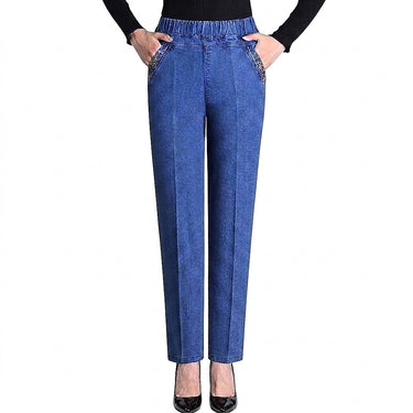 Women’s Straight Leg Trousers with Elastic Waistband-Pants for Women-CaldwellVoss