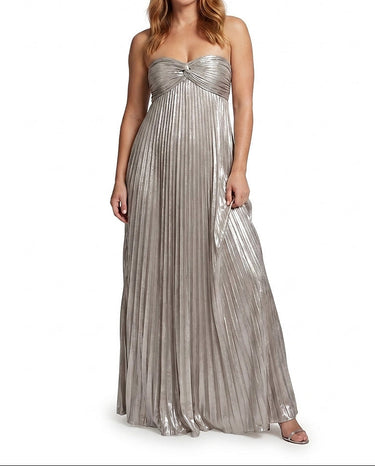 Women’s Strapless Pleated Maxi Dress-Maxi Dress-CaldwellVoss